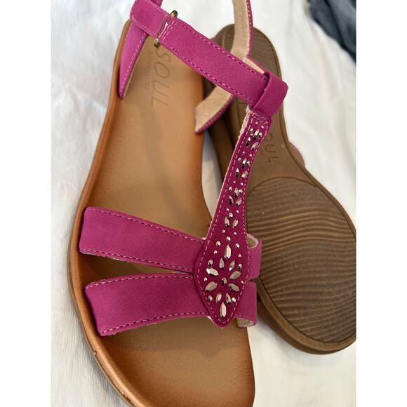 Naturalizer Women’s Pink Strappy Rhinestone Sandals | Size 10M  New - Picture 4 of 8
